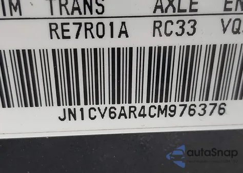 2012 Infiniti G37X из США, поврежденный, VIN JN1CV6AR4CM976376